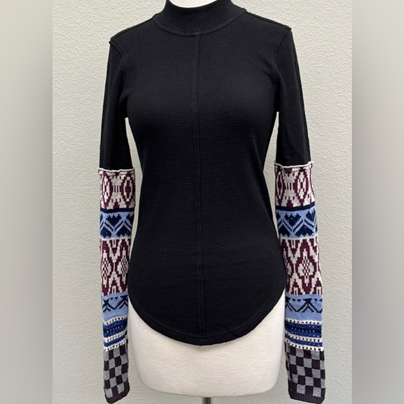 NWT Free People "Gorgeous Cuff' Thermal Top - Picture 8 of 14